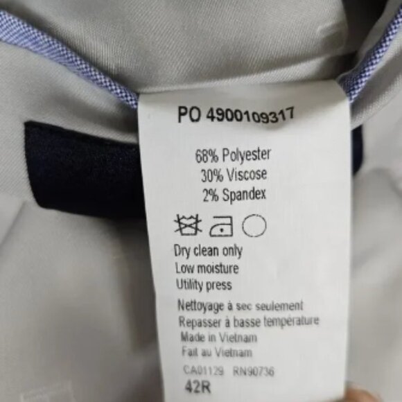 Tommy Hilfiger Mens Blazer 42R Gray Plaid Modern Sport Coat Suit Jacket Stretch - Picture 10 of 13